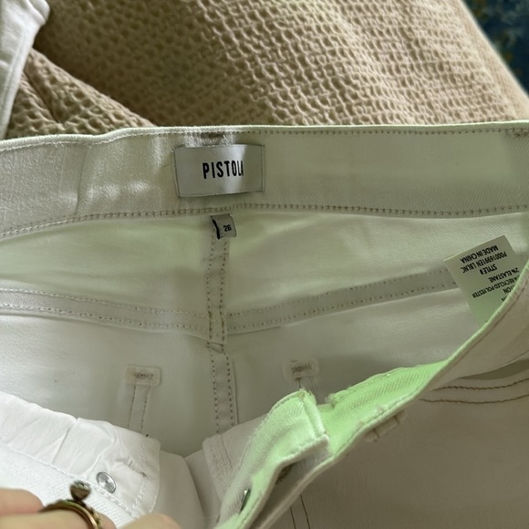 Pistola MONROE CROP Cigarette LE BLANC White Jeans 26 - Picture 5 of 6